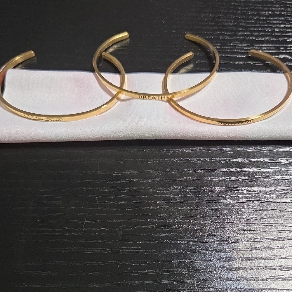 Tarnish Free Stainless Steel Inspirational Cuff